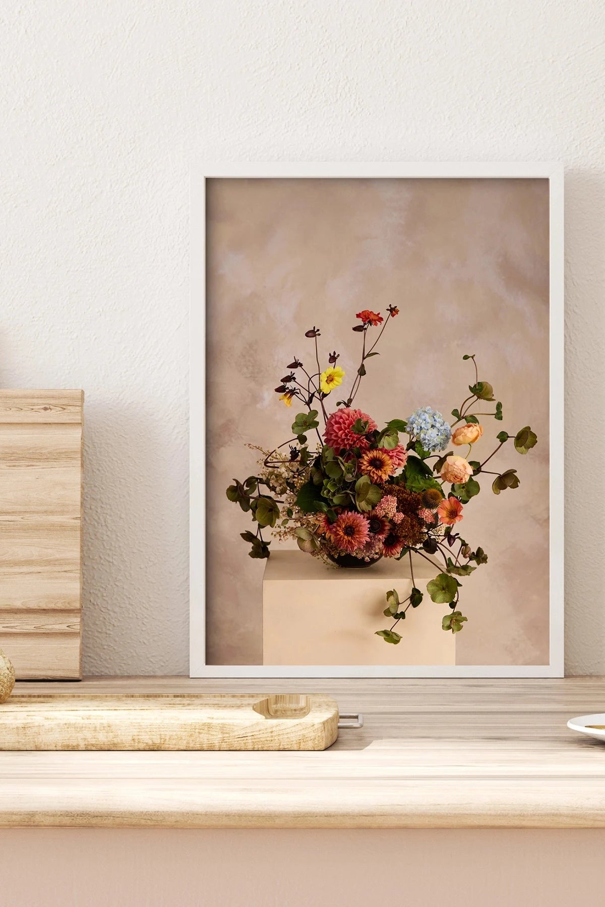 Austin Bloom Fine Art Print Dutch Masters 2 on a neutral background, Scandi style kitchen