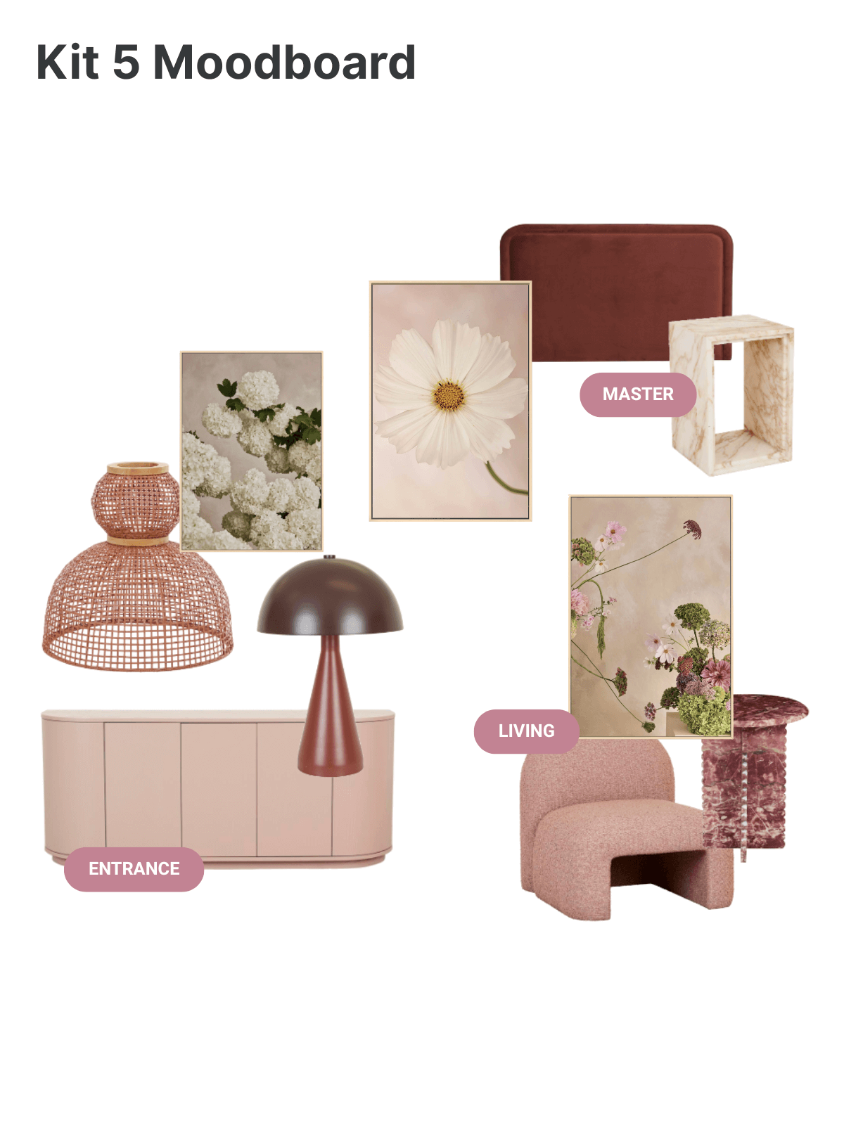 Austin Bloom Fine Art Print Kit 5 - Entrance + Master + Living