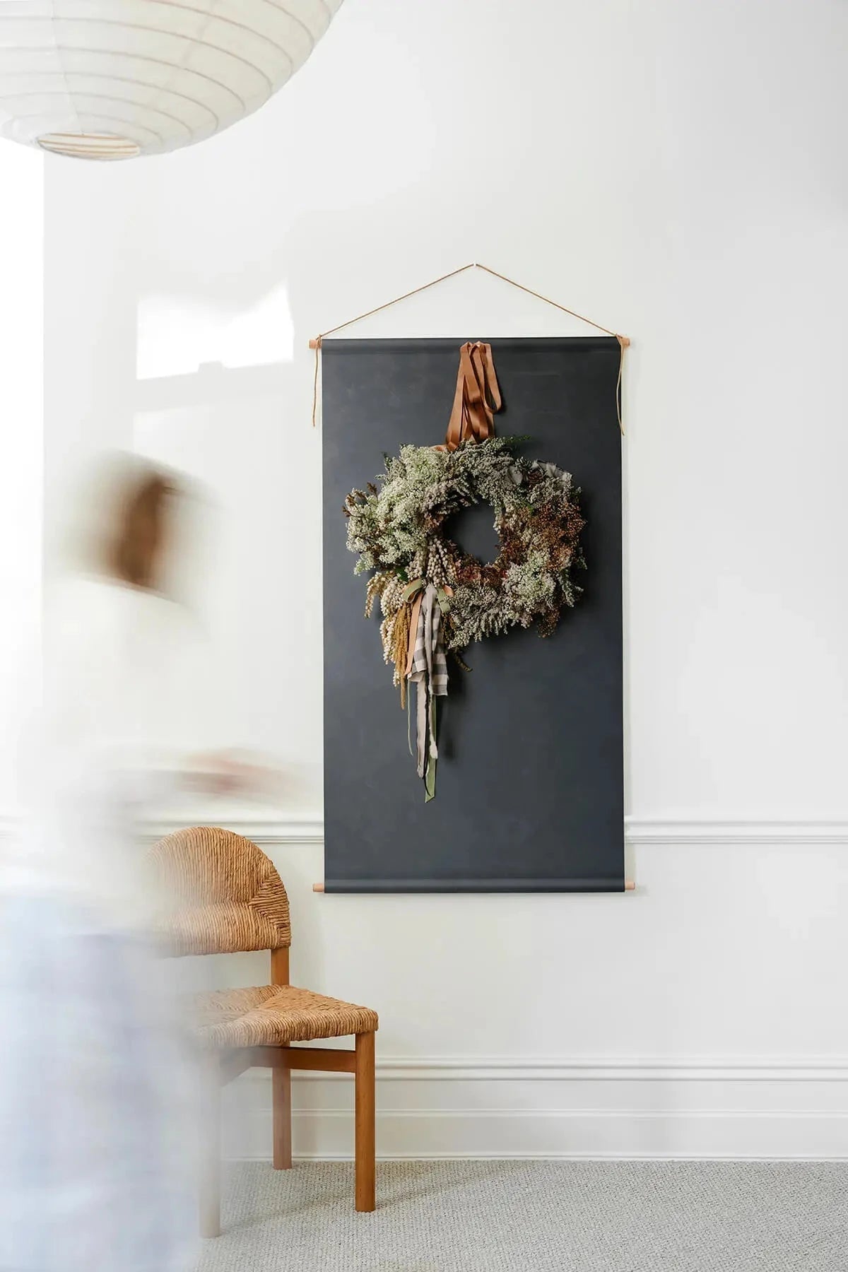 Austin Bloom Wall Hanging Standard | 760 mm x 1410 mm Country Style Dark Wreath