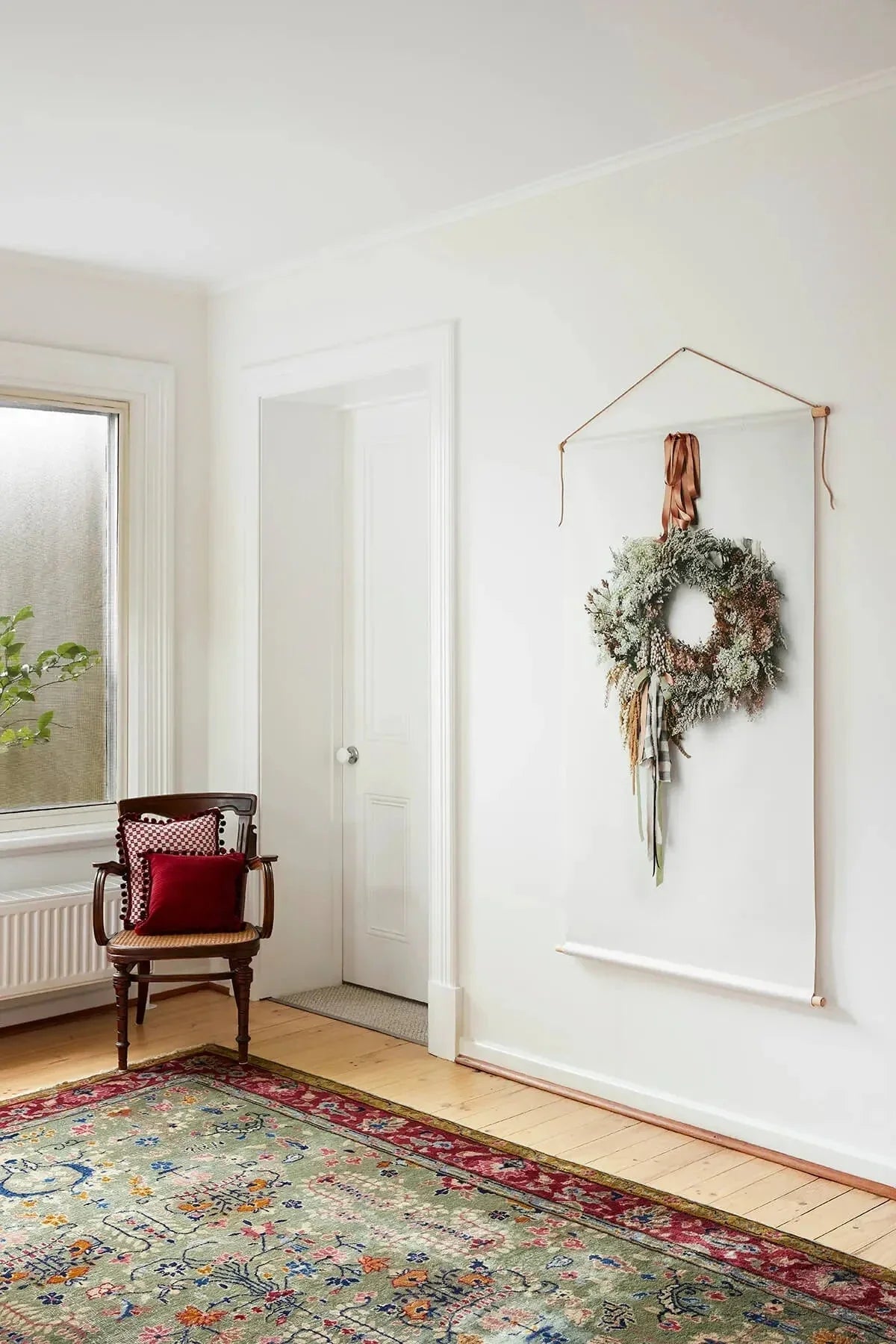 Austin Bloom Wall Hanging Standard | 760 mm x 1410 mm Country Style Wreath - Canvas Wall Hanging