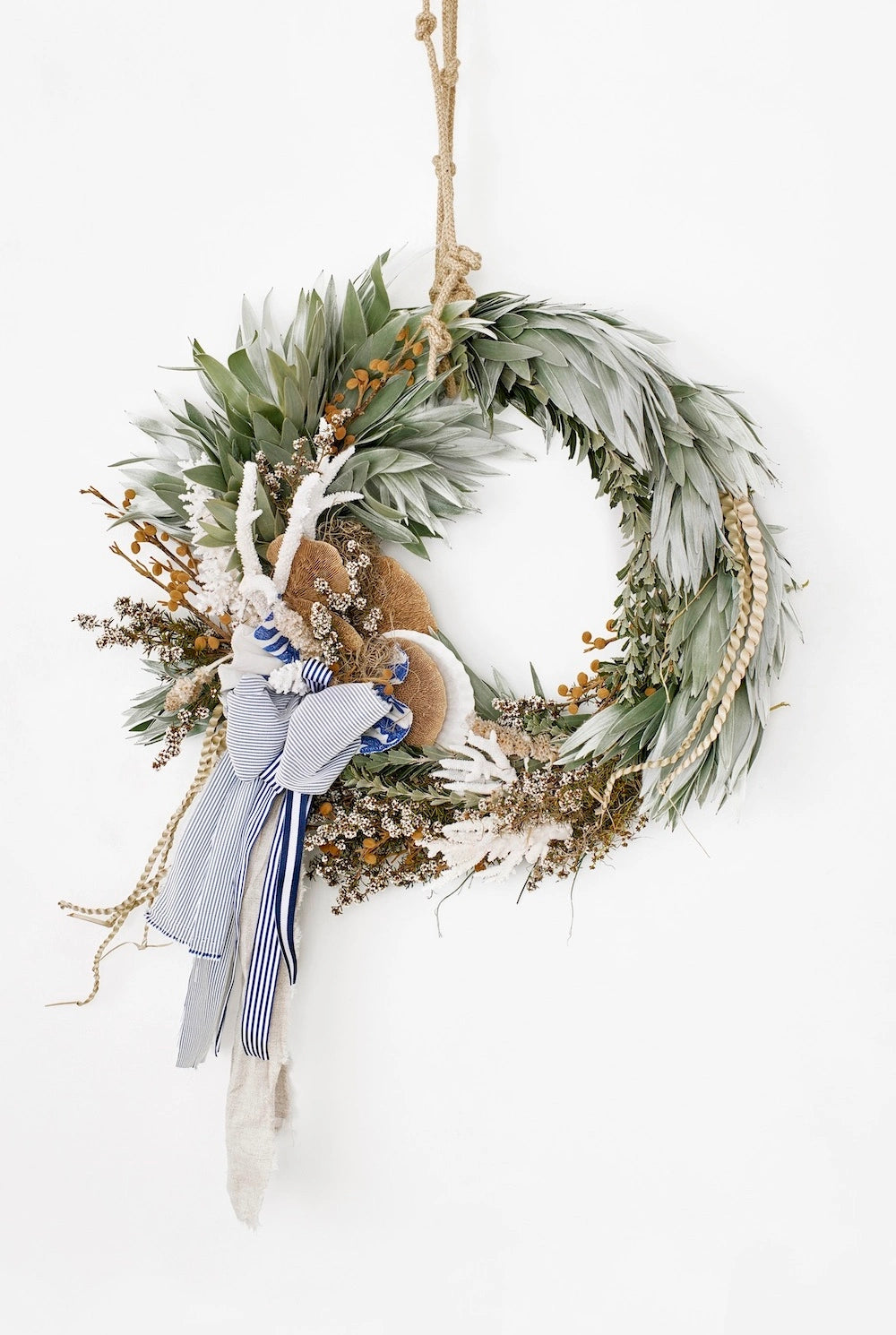 Austin Bloom Wall Hanging Standard | 760 mm x 1410 mm Coastal Style Wreath - Canvas Wall Hanging