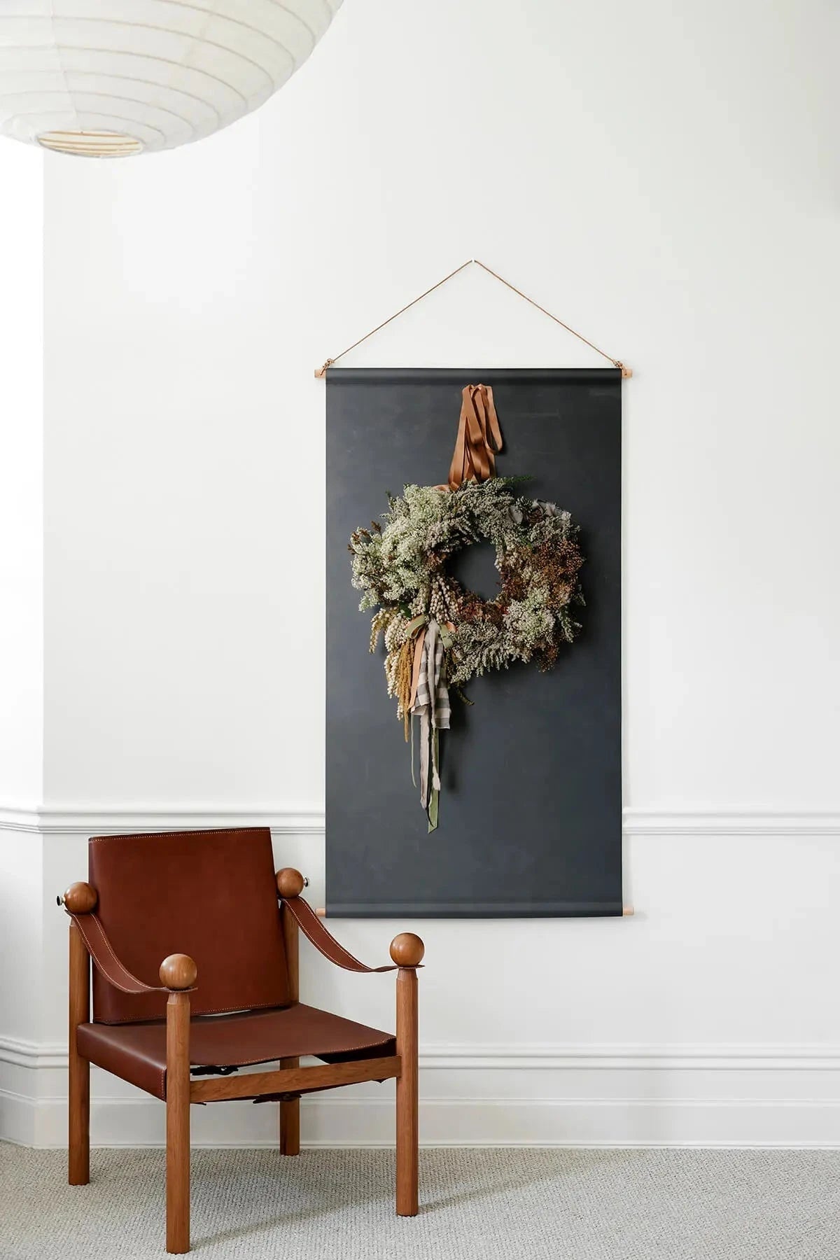 Austin Bloom Wall Hanging Standard | 760 mm x 1410 mm Country Style Dark Wreath