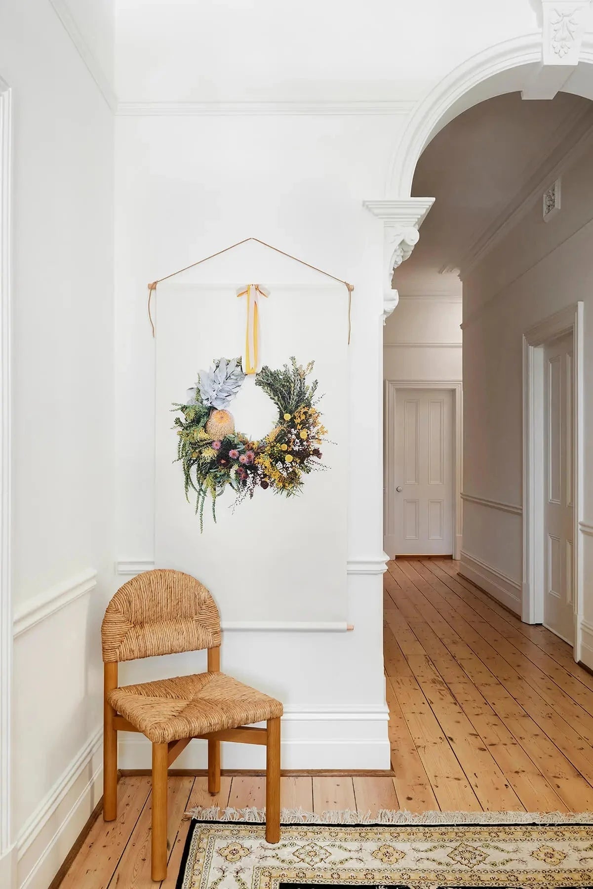Austin Bloom Wall Hanging Standard | 760 mm x 1410 mm Native Style Wreath - Canvas Wall Hanging